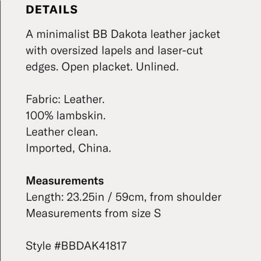 NWT ❤️BB Dakota 100% lambskin leather jacket XS - Picture 7 of 8